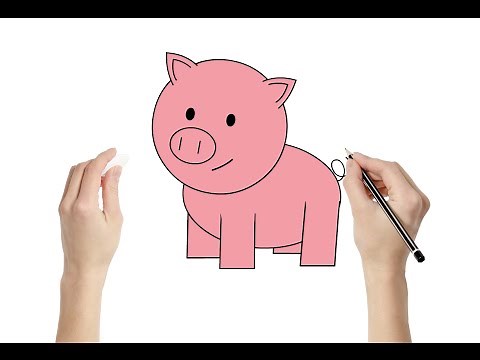 How to Draw a Pig : Draw +Art + Colorning Activity for Kids
