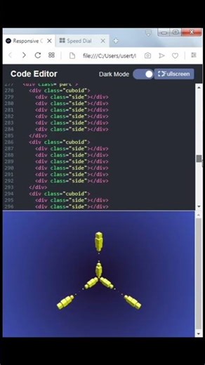 CSS Cuboid Isometric Triangle Loader #shorts