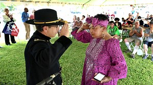 Juneteenth Reenactment was held at the library in Falmouth