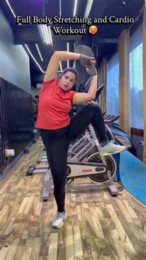Full Body Stretching and Cardio Workout 🥵 #fatloss #cardioworkout #weightloss #fullbodyworkout