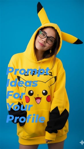 Janelle Lopez on Instagram: "Pikachu Hoodie Style Generated in Google Gemini Prompt: Make a family portrait of these photo • **Image Format:** Keep the facial detail. Highly detailed portrait photography, 4K, ultra-realistic with a touch of anime/kawaii aesthetic, vertical 9:16 ratio • **Hair:** Copy the image’s hair, framing the face, slightly tousled, shiny and healthy-looking. • **Clothing:** Cute oversized Pikachu-themed hoodie in bright lemon yellow with black accents; large upright Pikachu