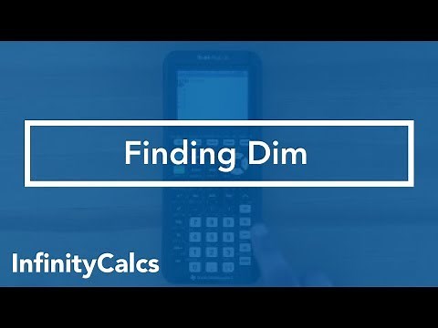 Where to find Dim (TI-84 CE Graphing Calculator)
