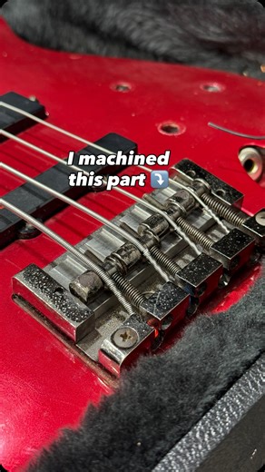Adam Booth on Instagram: "I machined an adjustable bass bridge saddle block for a vintage Ibanez Sabor Bass 🎸 Our local music store @bluesangelmusic asked if I could help machine a part that was broken and they could no longer source. I used the original broken part for measurements and designed it in @adskfusion and machined it on my @milltronicsusa TRM 3016. To help with the Cleveland drilling & tapping I used some @crcauto Cutting Oil. Tool holding handled by @techniksusa Taylor, the repair 