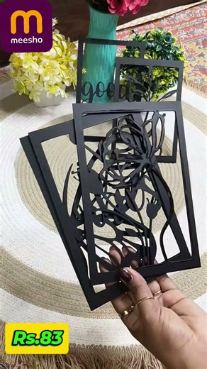 Transform your boring wall for just ₹83! 😱✨ |Good Vibes Wooden Wall Art Set😍#framewallart #walldecor