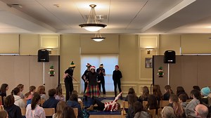 On Thursday, the EMS Middle School Drama Club performed a short original holiday skit, "Missing Ingredient!" Performers: Ainsley M., Lilly C., Franny E., Sophia C., Eamon C., Annie B., Izzy F., Maggie V., Daniel C., and Ali W. The Tech Crew: Julia S., Laney B., and Hanah S. Post thanks to Ms. Aliskevicz | Landmark School