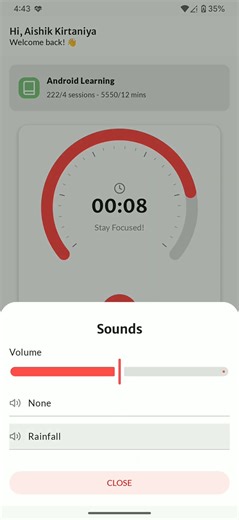 How to start a timer on pomodoro app