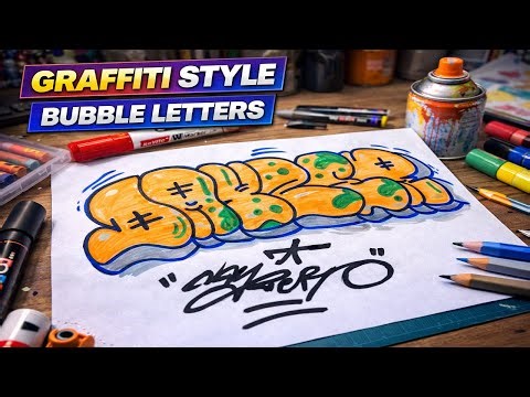 Easy Graffiti Bubble Letters – Learn to Draw Step by Step "DAYZER"