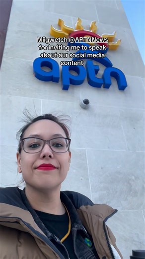 Miigwetch @aptn_ca @aptnnews for the invite to come and share about my social media platform, sharing medicines, and about approaching this work in a very good way. It will air tomorrow at noon on APTN and will be on YouTube and I will share it. Thank you 😊 #indigenous #landback #waterislife #indigenousscience #anishinaabe | Taylor Galvin