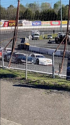 Palmer Haag No 55 Battles Hudson Canipe for Lead Green Flag Racing Carolina Pro Late Model Series