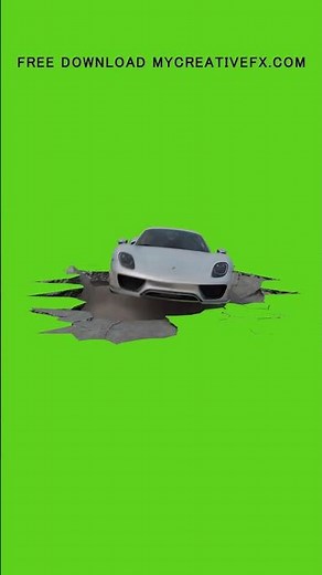 Free Green Screen Car Falling Into Ground Crack #vfx #overlay #shots