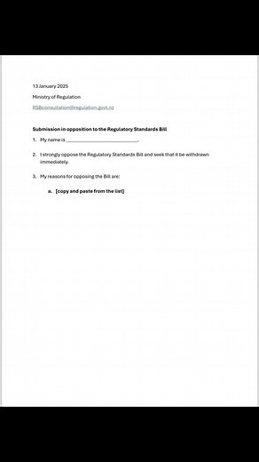 Tania Waikato - Lawyer | Instructions for how to make a submission on the Regulatory Standards Bill: 1. Download the template and 100 submission sentences from my... | Instagram
