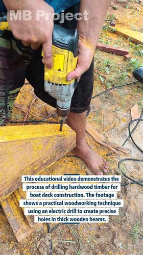 How to Drill Hardwood for Boat Deck Construction | Educational Woodworking Video