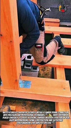 Perfect Timber Frame Installation 🔨🏡 #Construction #Woodworking