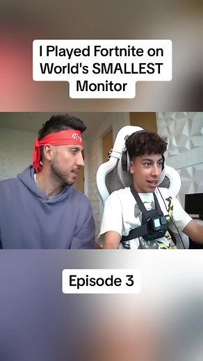 Playing Fortnite on the World's Smallest Monitor | Episode 3