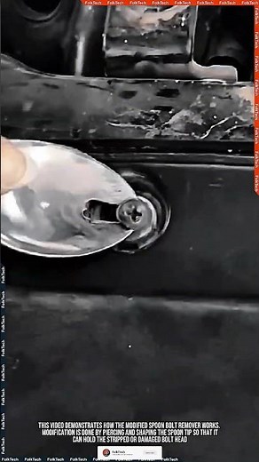Spoon Mod Tool: Remove Difficult Stripped Bolt Car Body Innovation #tool #tools #innovation