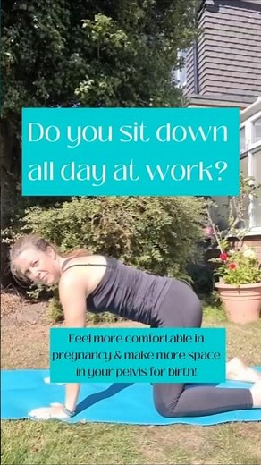 Pelvic tilt/untilt exercise for pregnancy back pain and birth preparation.