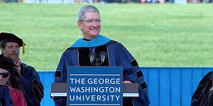 Tim Cook Reflects on His Early Years and Steve Jobs in George Washington University Commencement Speech