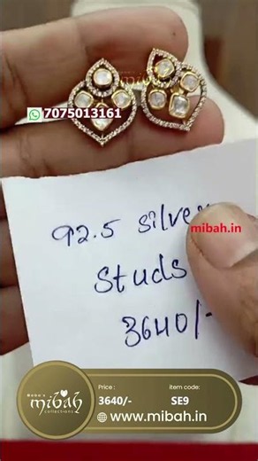 92.5 Silver Ear Rings