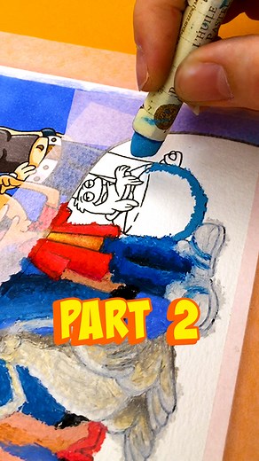 196K views · 502 reactions | Color with markers 殺 vs with pastels  - Part 2 ! #artroom #art #tuto #markers #pastel #drawingchallenge #Americandad #cartoon | Art Room | Facebook