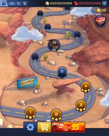 Racing Adventure with Animated Red Car 95