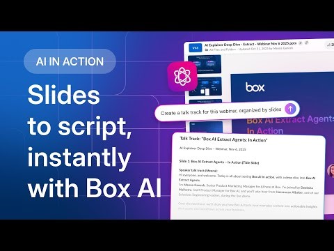 Instantly Create Talk Tracks from Your Slide Decks with Box AI