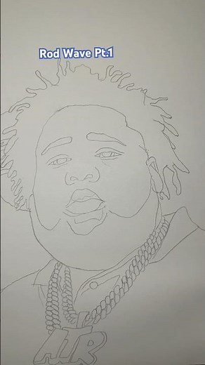 Rod Wave Portrait Drawing Pt.1 #drawing #rodwave #shorts #rapfans #portraitdrawing #fanart #fyp