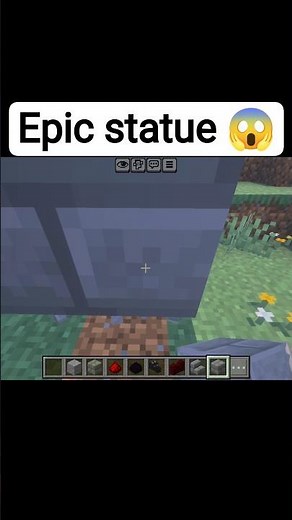 minecraft statue build 🔥 easy tutorial amazing build tricks 😱 #shorts