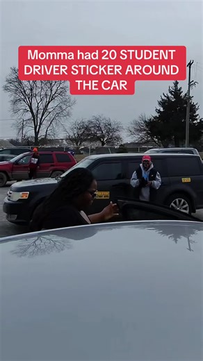 She got more sticker on the car than I do!!! #StudentDriversticker. #ad #MRRoadReady ##embarrassing##driversed