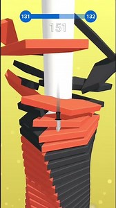 3D Stack Ball game level 131 #stackball #gaming #trending