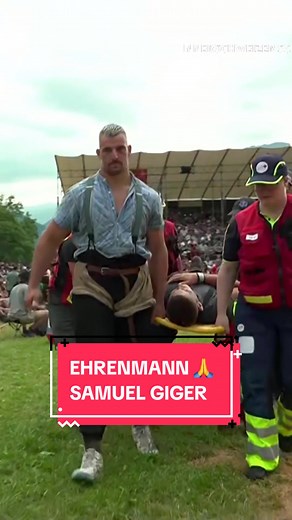 Samuel Giger beweist Sportsgeist beim Älplerfest 2025