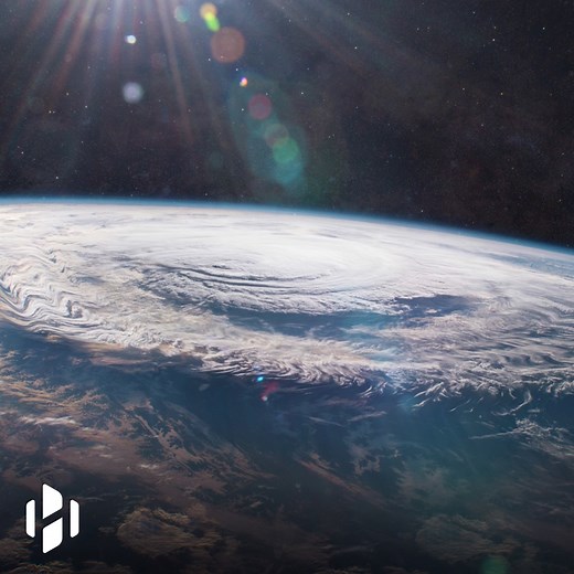 Drone captures first ever footage from inside a hurricane. | Hashem Al-Ghaili