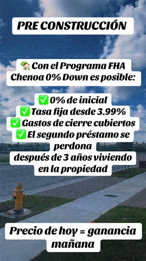 🏡 Con el Programa FHA Chenoa 0% Down es posible: ✅ 0% de inicial ✅ Tasa fija desde 5.75% ✅ Gastos de cierre cubiertos ✅ El segundo préstamo se perdona después de 3 años viviendo en la propiedad 📌 Solo necesitas: 🔹 Crédito 600 🔹 Cumplir con guías FHA 🔹 Que sea tu residencia principal 📲 Escríbeme hoy mismo y te explico si calificas ✨ #fyp #comprarcasa #0down #MiamiRealtor #preconstruccionmiami