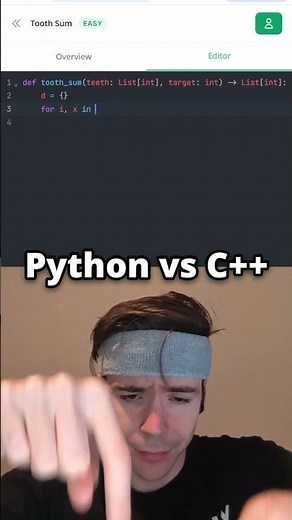 C++ vs Python in a coding interview...