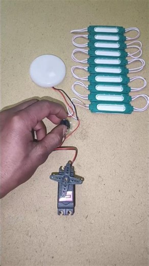 Powering a RGB LED bulb and 10 LED strip Light With Rack and Gear #dcmotor#tech#shorts