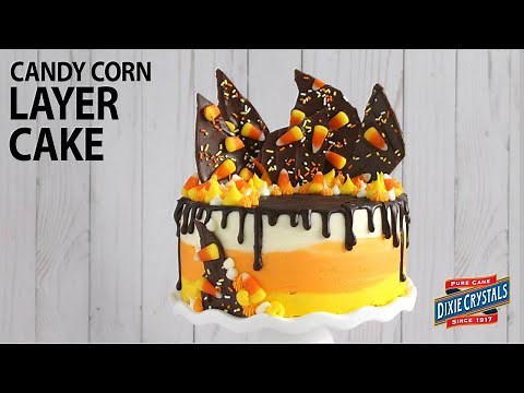 How to Make a Candy Corn Layer Cake
