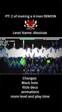 pt 2 of maing a 4 man DEMON #geometrydash #gdupdate #gd #leveldesign #gdlevels