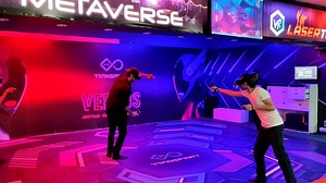 1.8K views · 23 reactions | Have you ever tried laser tag in virtual reality? it's time to experience the best multiplayer game in town now available at Transfinity PK different modes available (1v1-2v2-free for all) address (2nd floor,silverstar mall,fortress stadium,Lahore) | Transfinity PK | Facebook