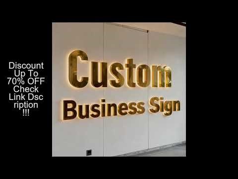 Custom 3D Business Sign Logo Illuminated Large Size Led Letters Signage Waterproof Steel Metal Signs
