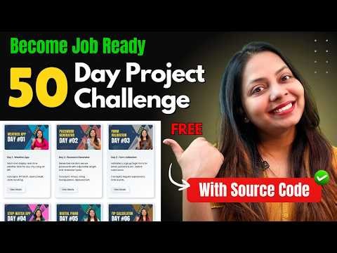 50 Frontend Projects Using HTML, CSS & JavaScript to Get Job-Ready in 2026!!