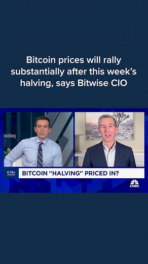 48K views · 145 reactions | Matt Hougan, Bitwise Asset Management CIO, joined CNBC’s “Squawk Box” to discuss the impact of the expected bitcoin halving this week. | CNBC | Facebook