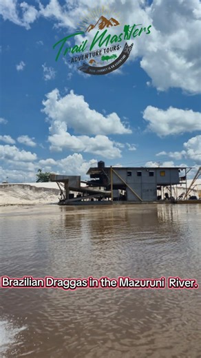One of the biggest income earner for Guyana. Gold mining in the rivers. #riverdredging #dragga #goldmininginguyana #trailmastersadventuretours | Trail Masters Adventure Tours
