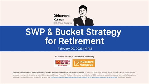 SWP & Bucket Strategy for Retirement The real test begins after the salary stops. Are you ready? | Value Research