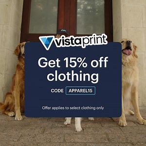 2.3K views · 35 reactions | Wear it, rep it, show it off. Get your brand on T-shirts, hoodies & hats with 15% off select apparel. Use code APPAREL15 | VistaPrint | Facebook