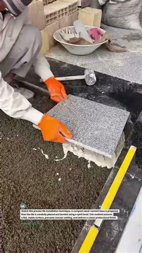 Perfect Tile Leveling on Sand Base! #tiling #construction #DIY #shorts #tools #leveling