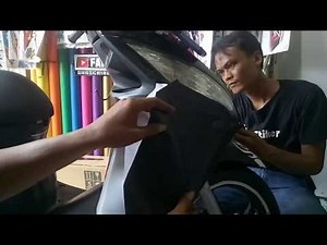 Proses pemAsangan stiker full body item doff