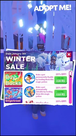 Up to 60% Off Pets and Gamepasses Until Jan 5th in Roblox Adopt Me!