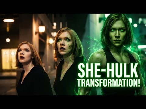 Giant woman gets her She Hulk powers transformation