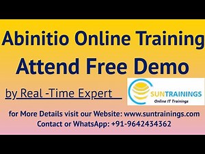 Ab Initio Demo | Ab Initio Online Training | Best Abinitio Training Demo for Beginners