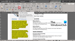 Can't remove Highlights or Shading from Word document