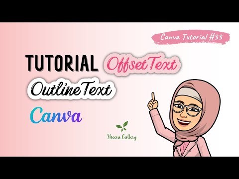 How to Create Offset Text / Outline Text in Canva | Canva Tutorial #33